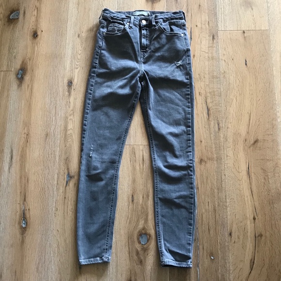 Topshop Denim - Topshop Moto Jamie Grey Jeans